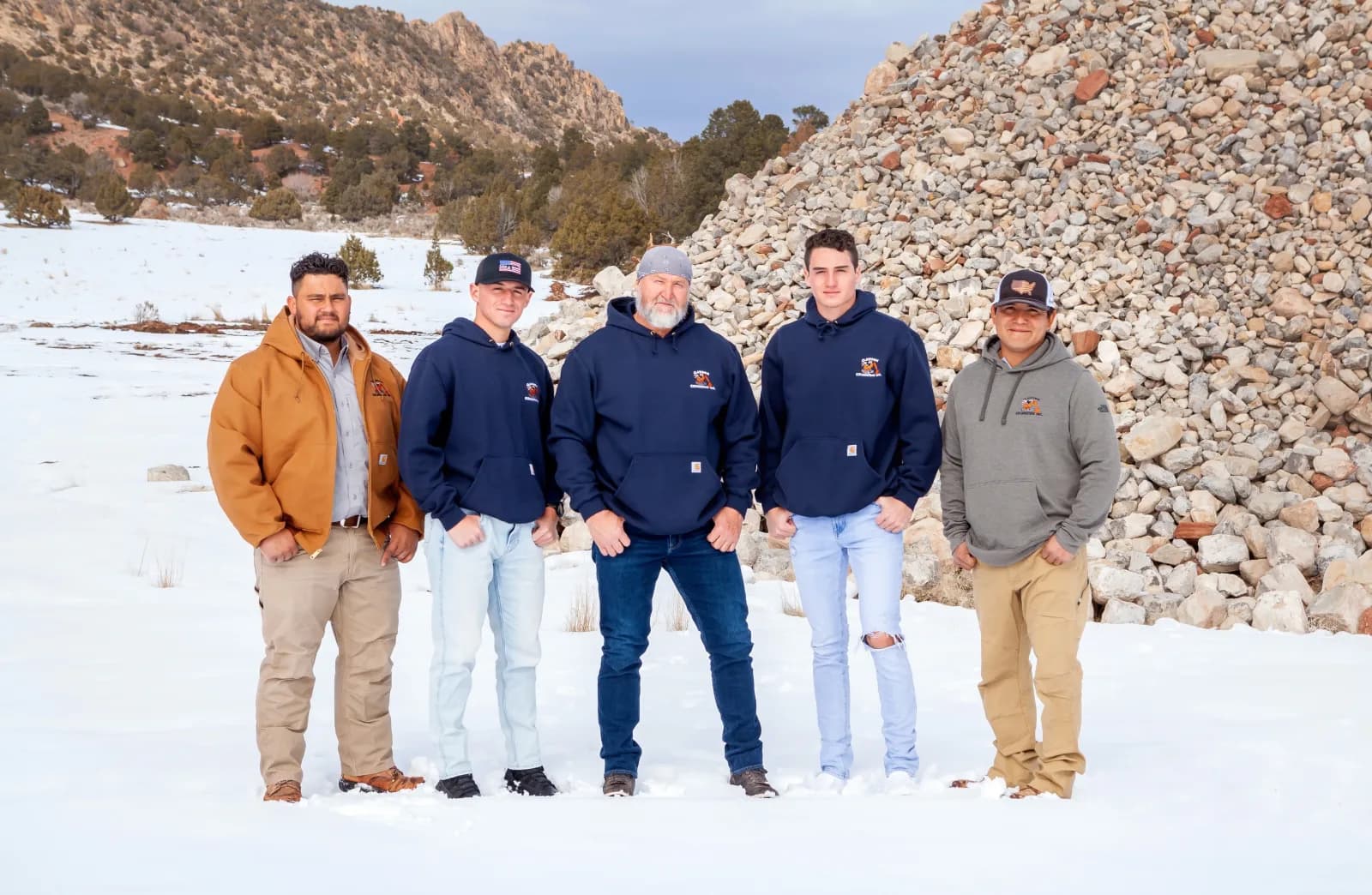Clawson Excavating field crew at a remote Navajo Nation project site